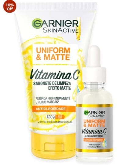 Creme de Limpeza 120g + Sérum Vitamina C 15ml Garnier