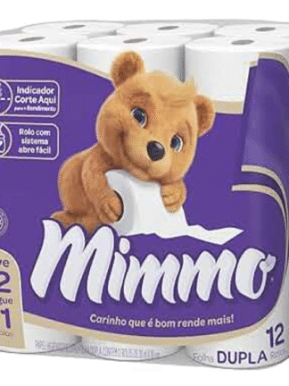 Mimmo Papel Higiênico Folha Dupla, 30m, Leve 12 Pague 11 Rolos