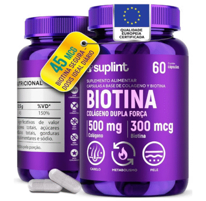 Biotina 500 MG | Complexo de Beleza para Cabelo, Pele e Unhas