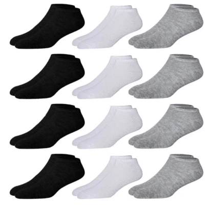 Kit 12 pares meia soquete cano curto 38 a 44 Premium