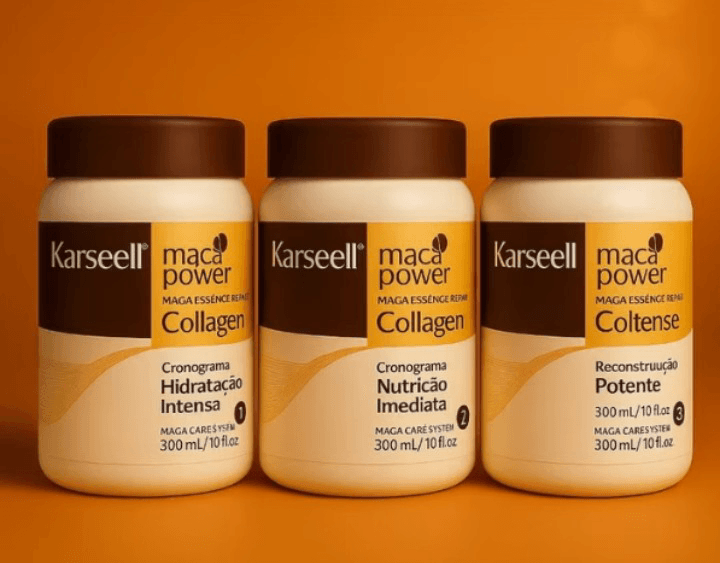Kit Cronograma Capilar Completo Karseell – 3 Máscaras (Hidratação, Nutrição e Reconstrução)