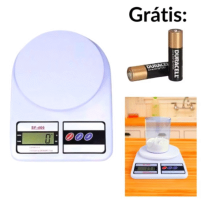 Balança de precisão para cozinha - 10Kg - Com pilhas - Digital