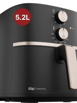 WAP Fritadeira Elétrica Air Fryer GRAND FAMILY 5,2 Litros, Temperatura Ajustável, Revestimento Antiaderente, 1500W 127V