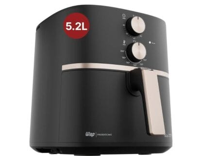 WAP Fritadeira Elétrica Air Fryer GRAND FAMILY 5,2 Litros, Temperatura Ajustável, Revestimento Antiaderente, 1500W 127V