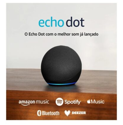 Echo Dot (Geração mais recente) | O Echo Dot com o melhor som já lançado | Cor Preta