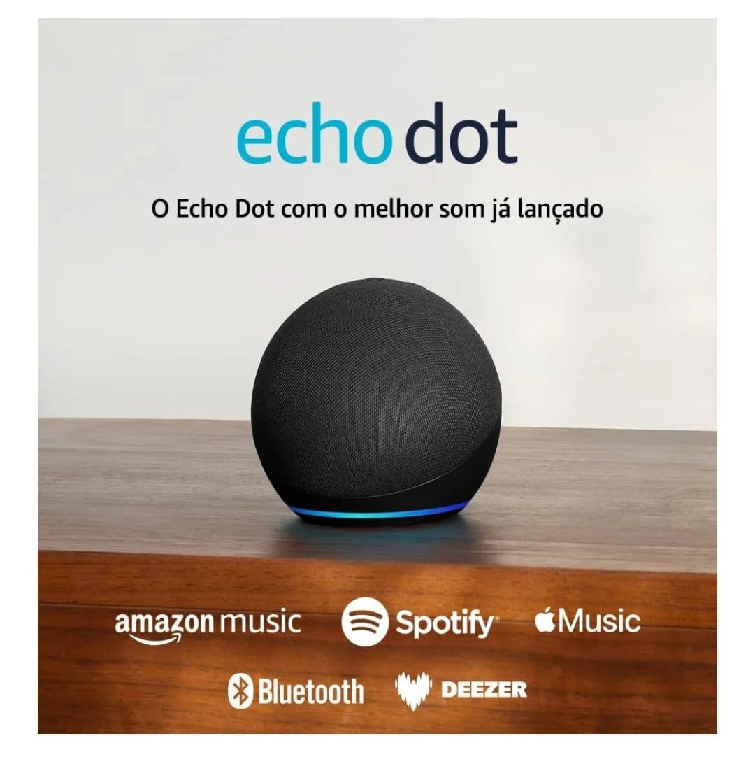 Echo Dot (Geração mais recente) | O Echo Dot com o melhor som já lançado | Cor Preta