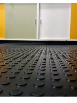 Kit 2 Piso emborrachado pastilhado 50x50cmm Moeda Bolha Preta