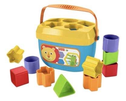 Fisher-Price Brinquedo para Bebês Balde Primeiros Blocos para crianças a partir de 6 meses