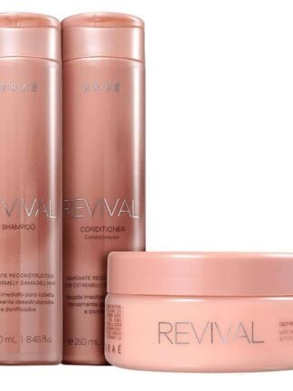 Kit Shampoo Condicionador 250Ml E Máscara 200G Revival, BRAÉ