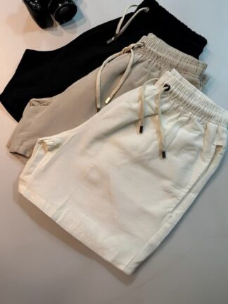 Short De Linho Masculino Bermuda Leve Praia Verao Novidade